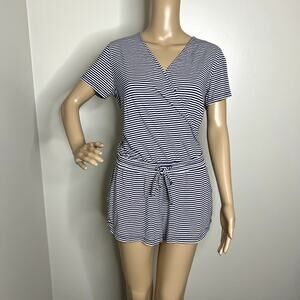 Vineyard Vines Feeder Striped Short Sleeve Romper
